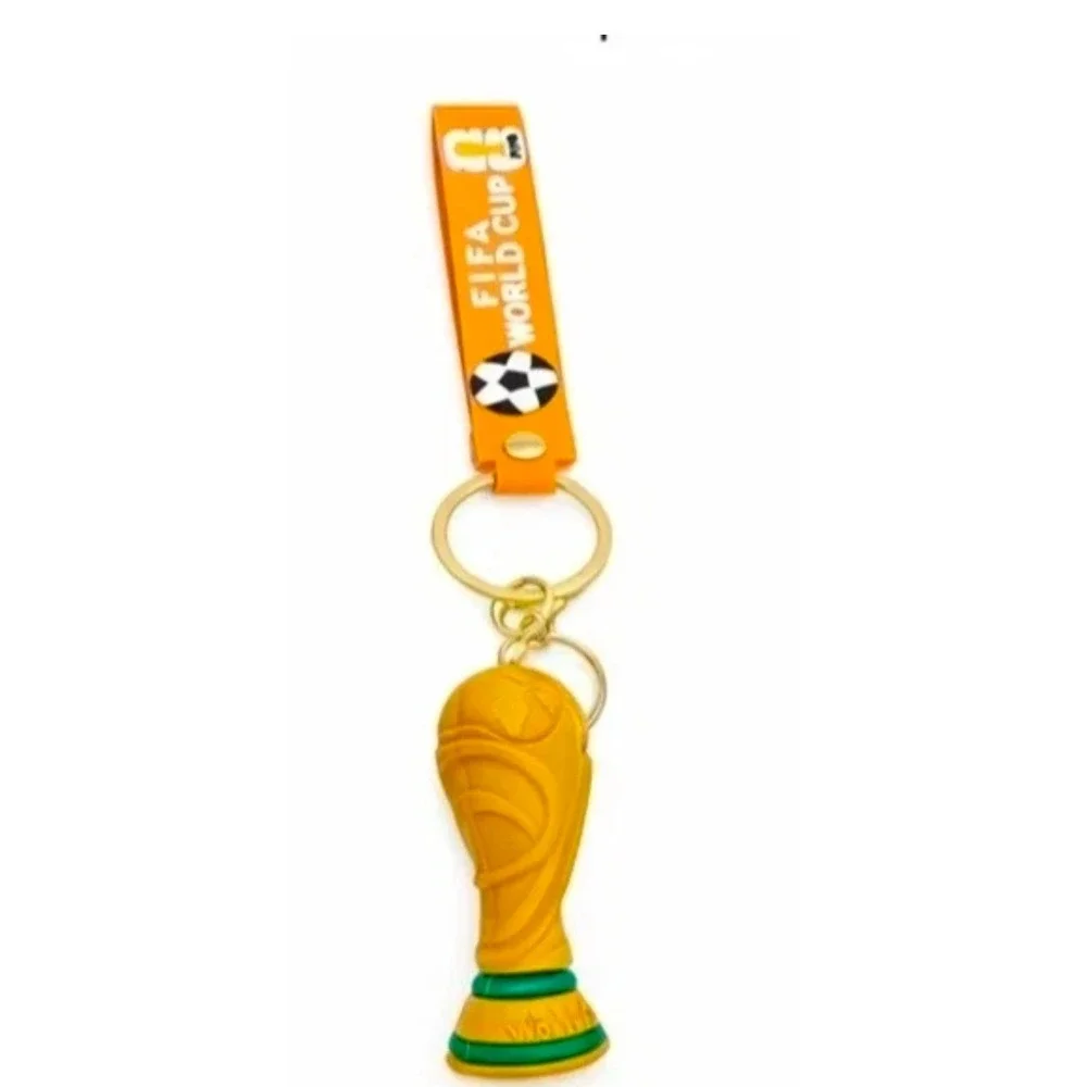 2026 World Cup Cartoon Mascot 4 Keychain Soccer Trophy Cute Animal Gift Fans